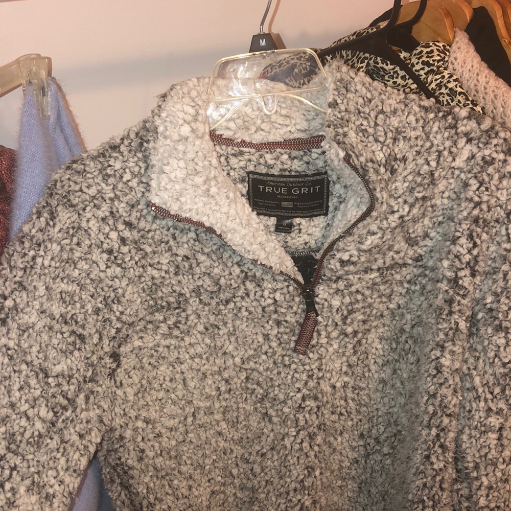 TRUE GRIT SHERPA PULL OVER JACKET